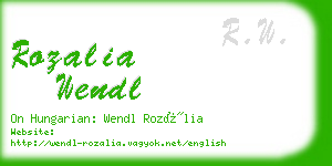 rozalia wendl business card